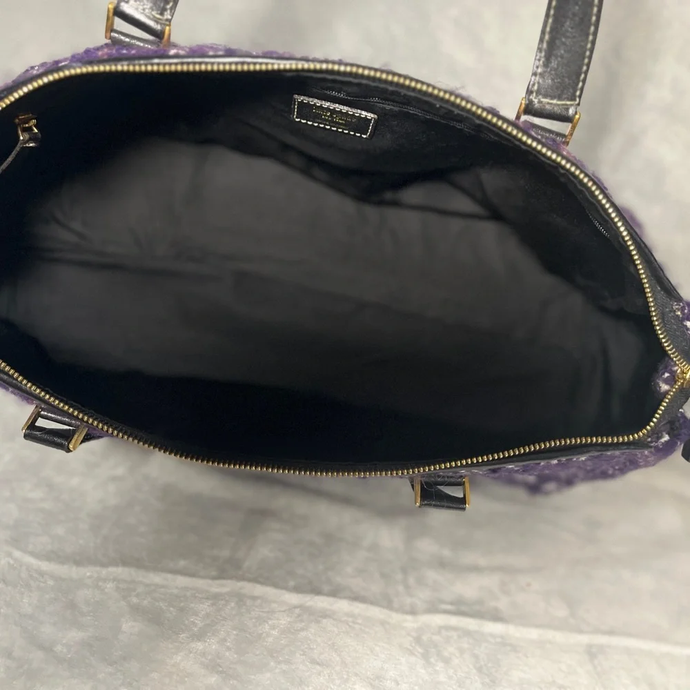 Kate Spade Purple and Black Tweed Shoulder Bag - Picture 6 of 7